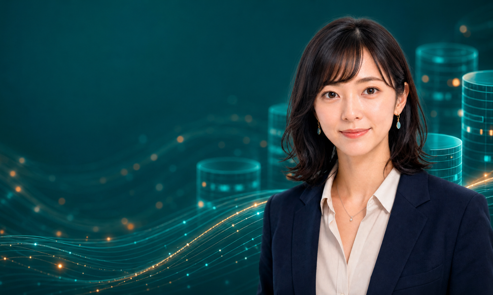 Takamine Akari in a data-inspired studio