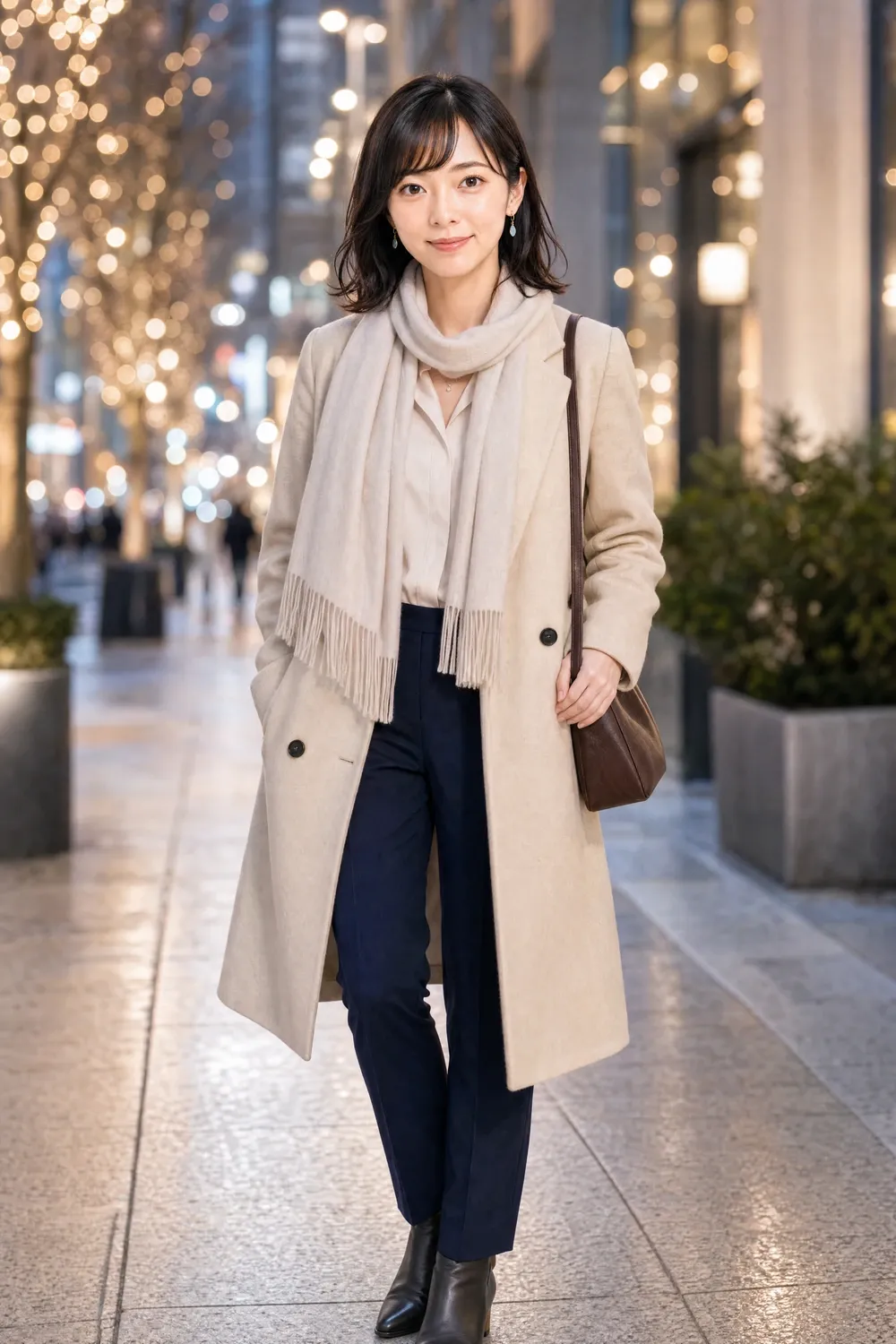 高峰明里が訪問先へ向かうイメージ